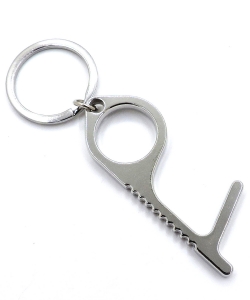 Touch-less Door Opener Keychain  PMK002 Silver